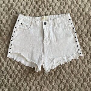 White Demin Shorts